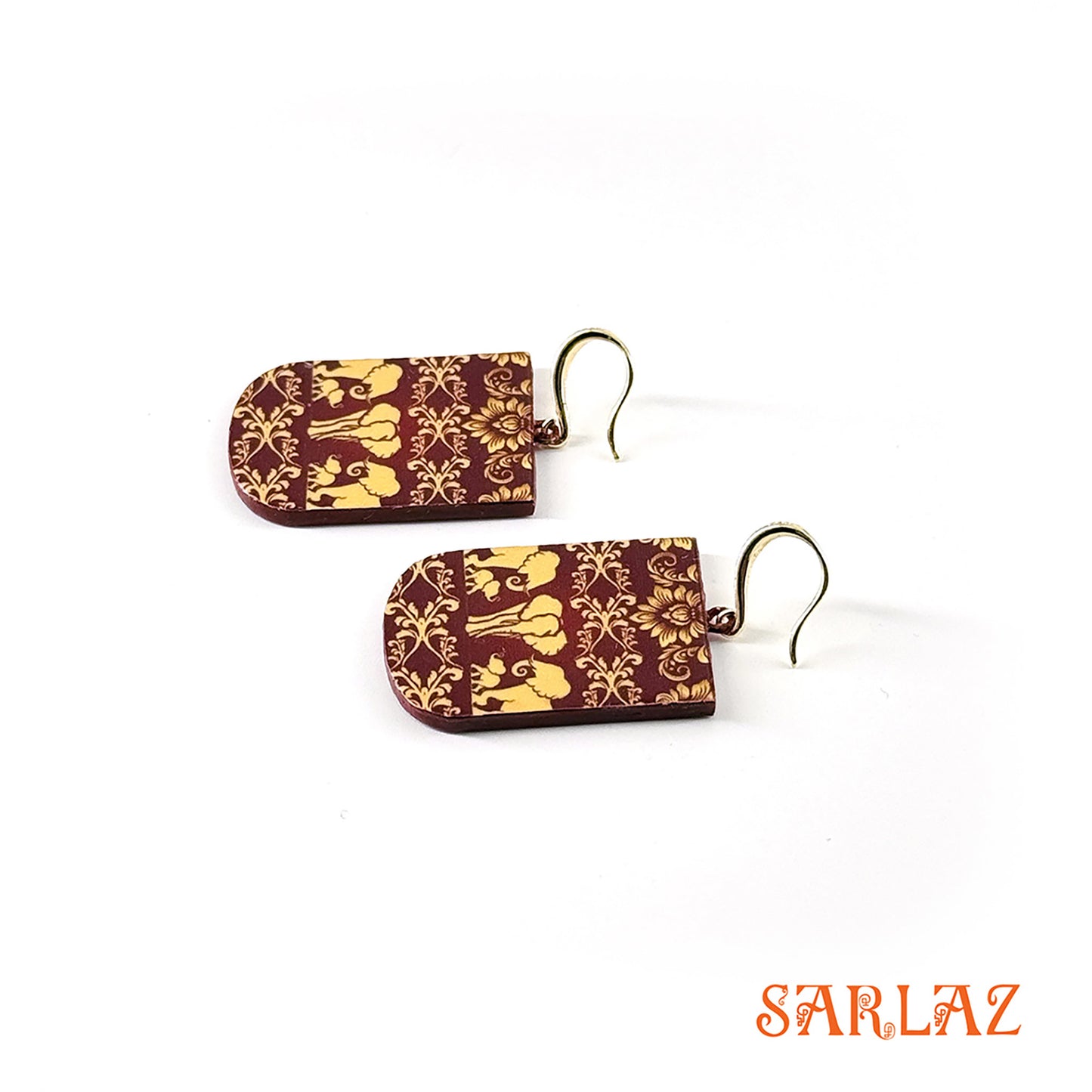 Regal March — Wood Earrings
