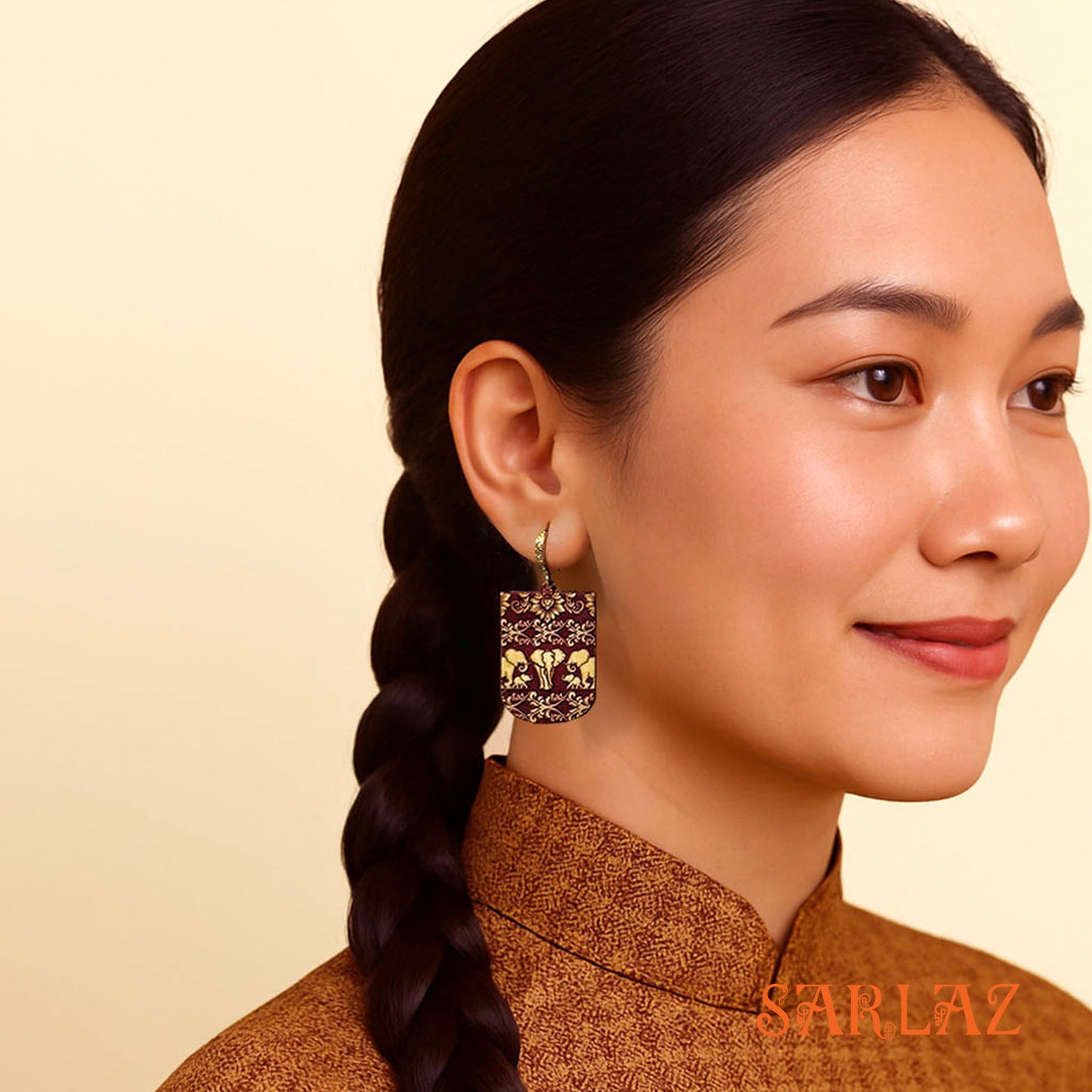 Regal March — Wood Earrings
