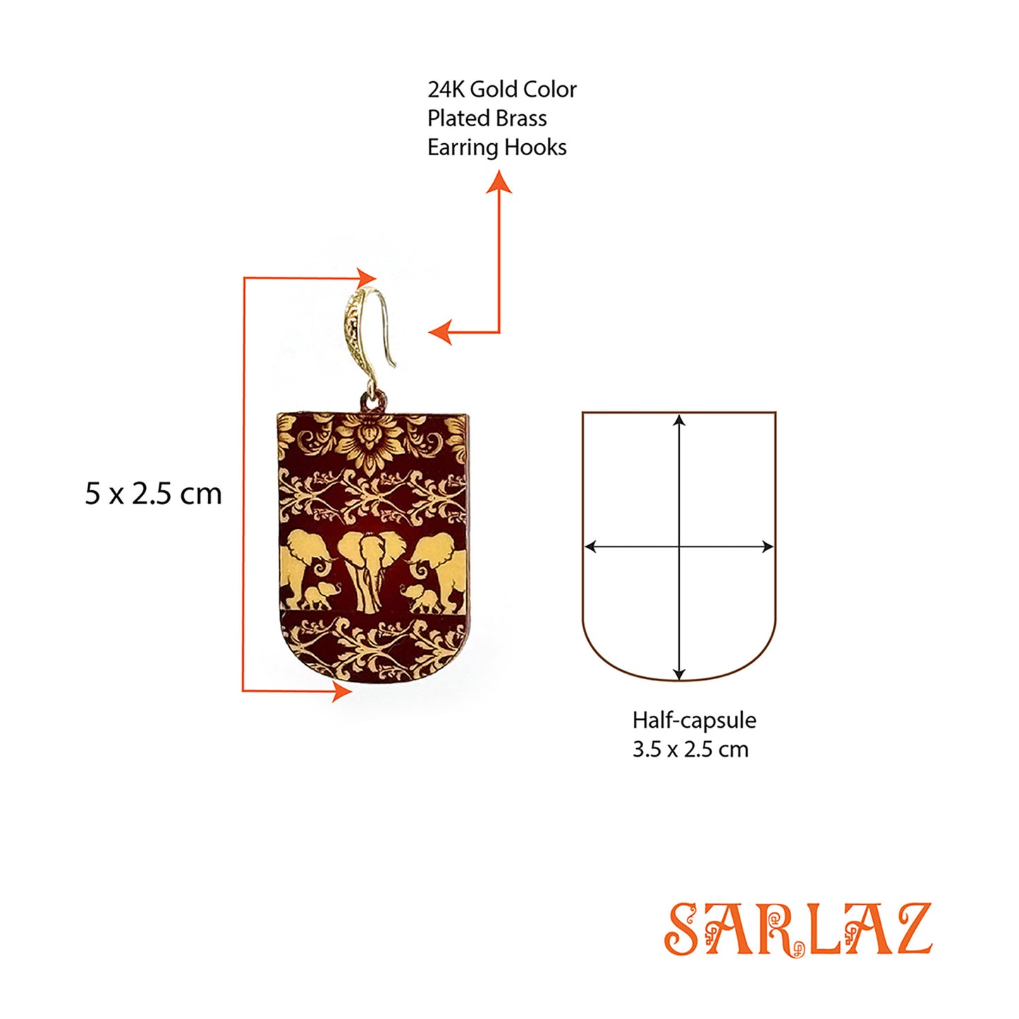 Regal March — Wood Earrings
