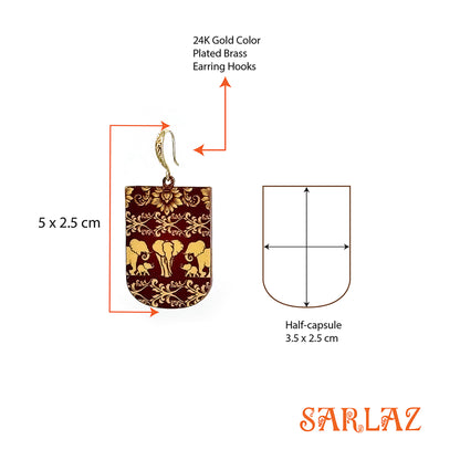 Regal March — Wood Earrings