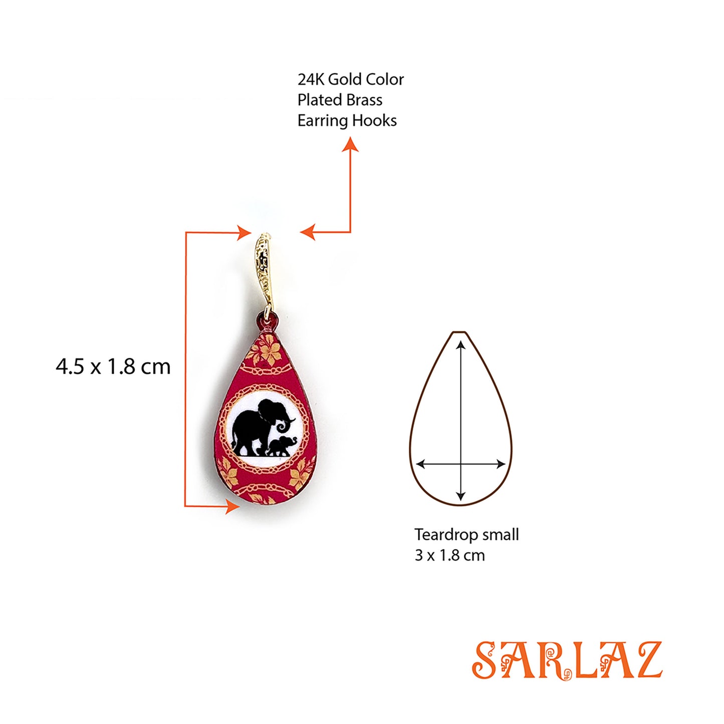 Ruby Bond — Wood Earrings