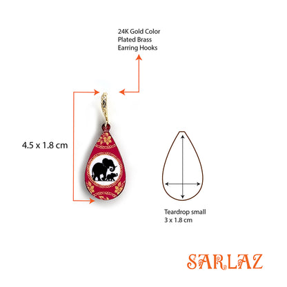 Ruby Bond — Wood Earrings