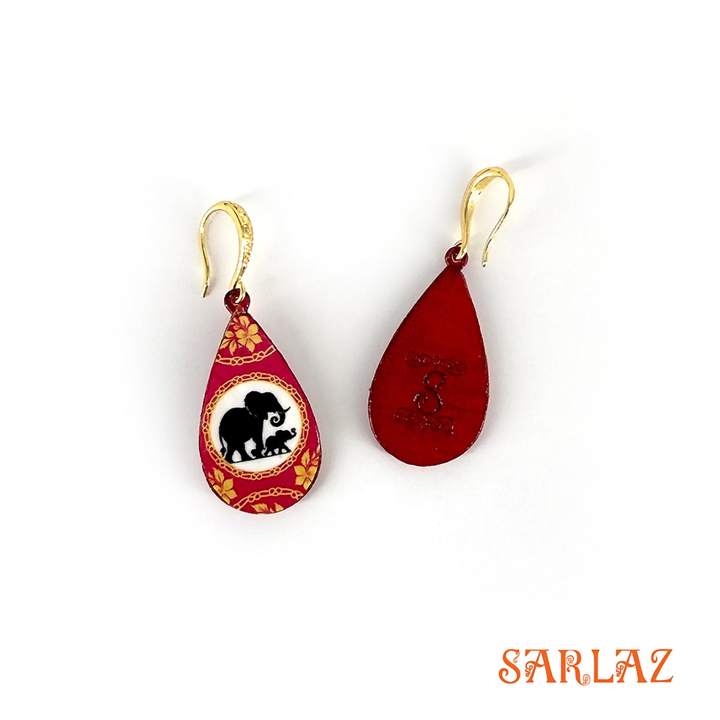 Ruby Bond — Wood Earrings