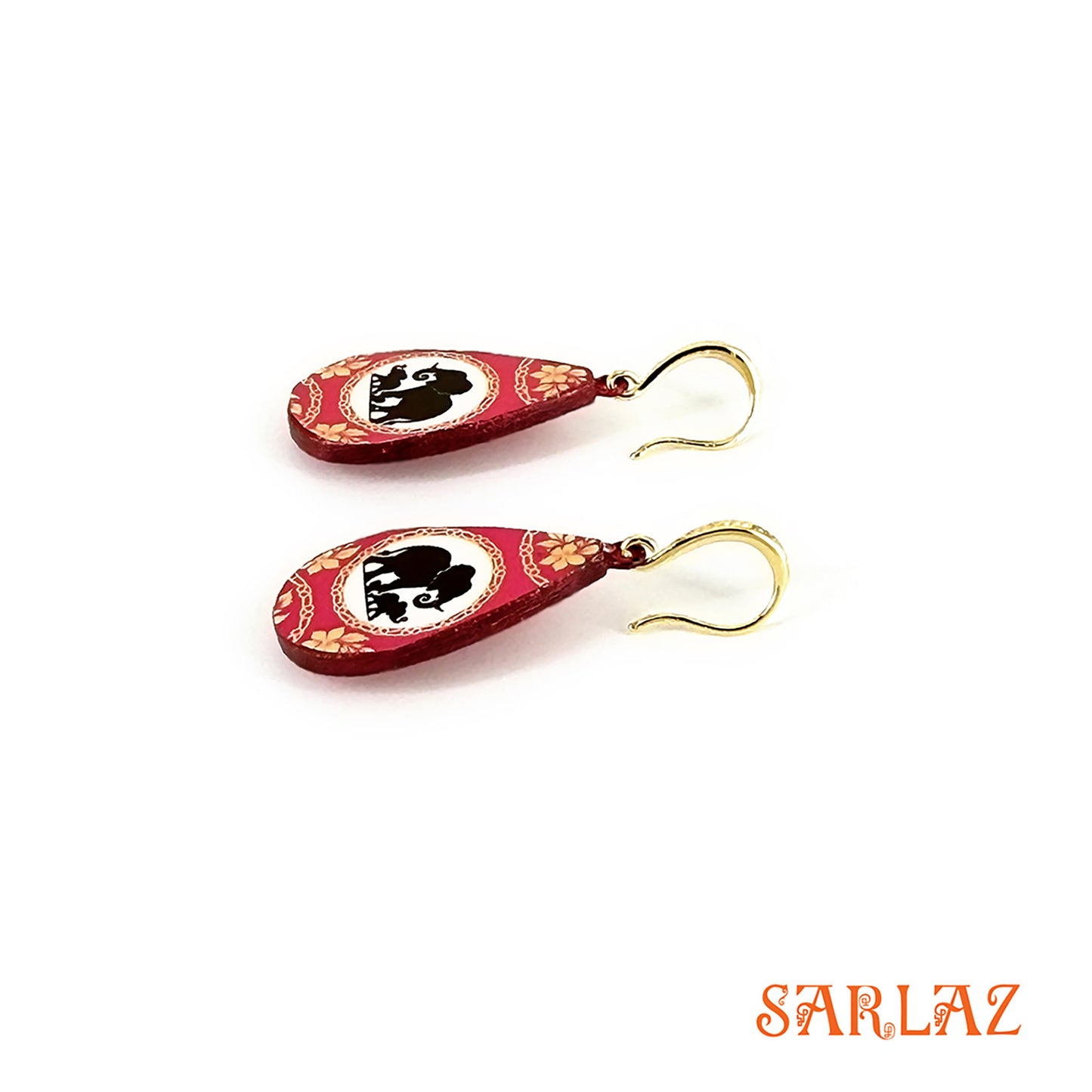 Ruby Bond — Wood Earrings