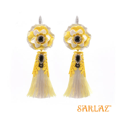 Optimism Flower Statement Earrings — Wedding Tassel Earring