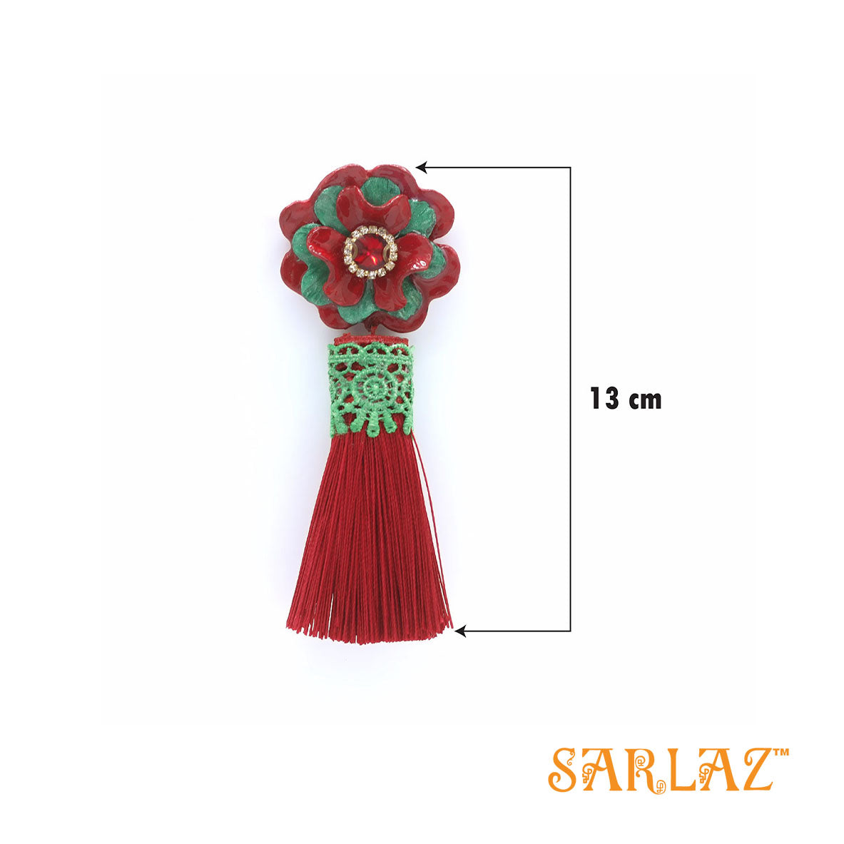 Enchanting Red Flower Statement Earrings - Tassel Earrings