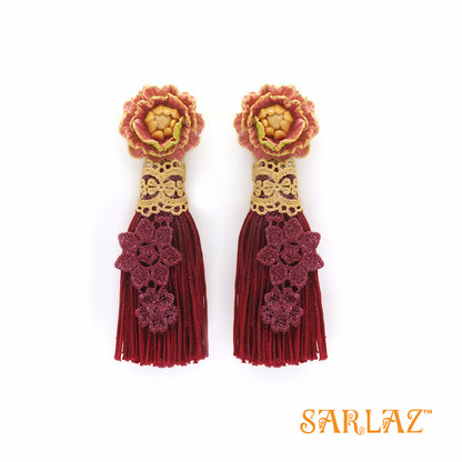 Lailani Flower Statement Earrings — Tassel Earrings