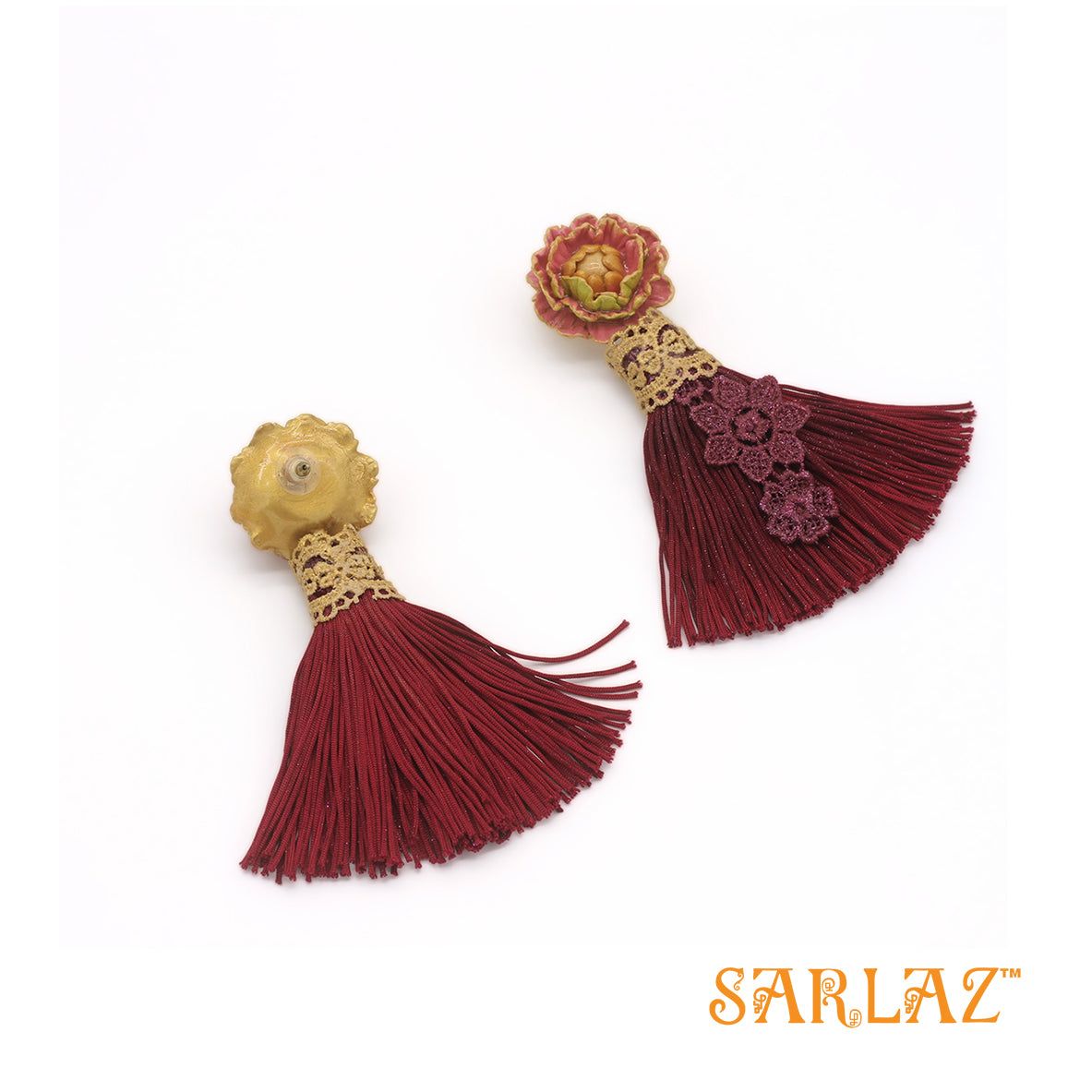 Lailani Flower Statement Earrings — Tassel Earrings