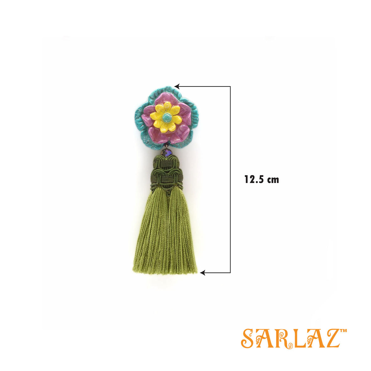 Vibrant Flower Statement Earrings-Tassel Earrings