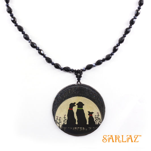 Solitude Dog Pendant — Dog Themed Necklace — Dog Art