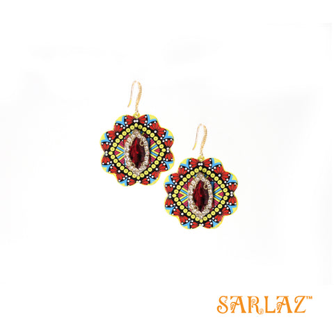 Seori floral design earrings — Pattern theme jewellery