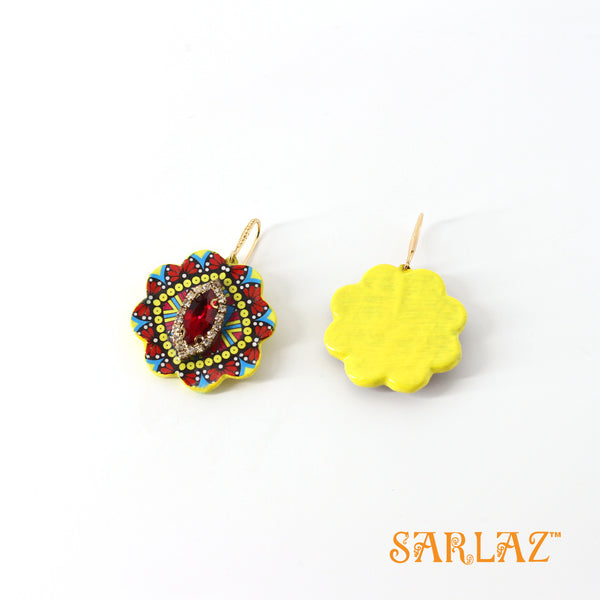 Seori floral design earrings — Pattern theme jewellery
