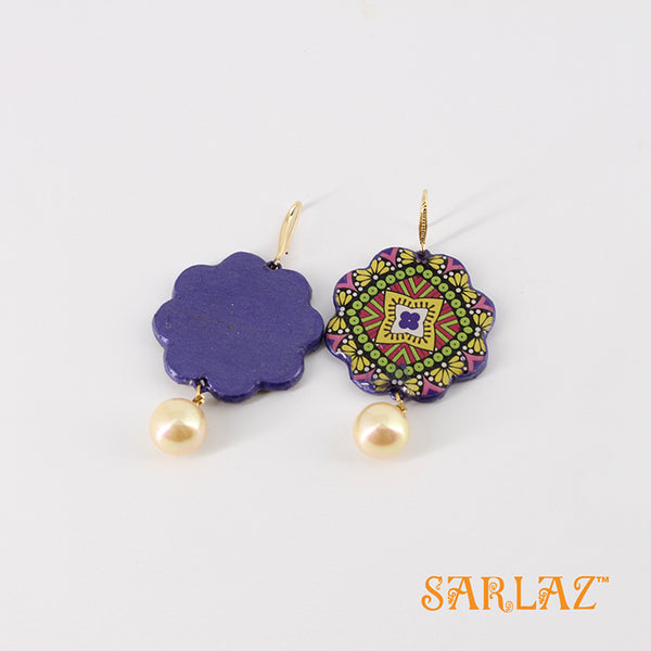 Shiryu floral design earrings — Pattern theme jewellery