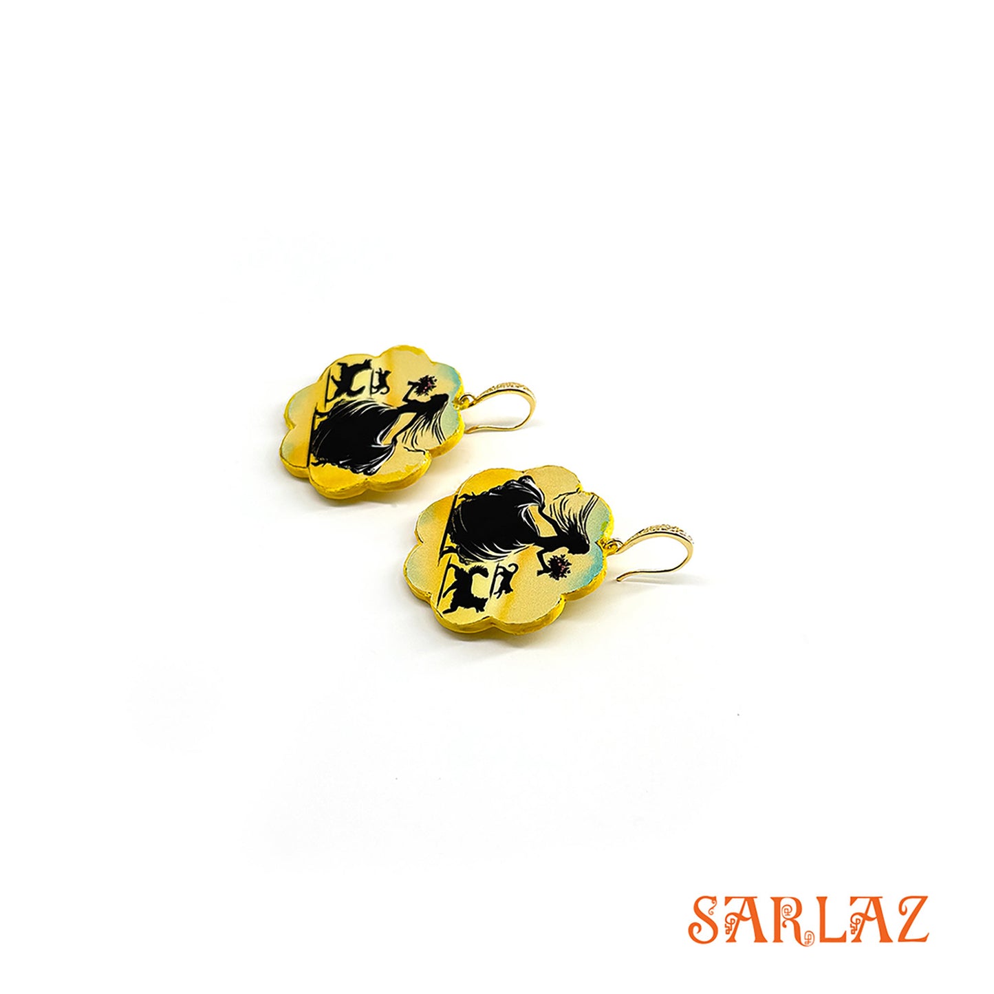 Sprinting Hearts — Wood Earrings
