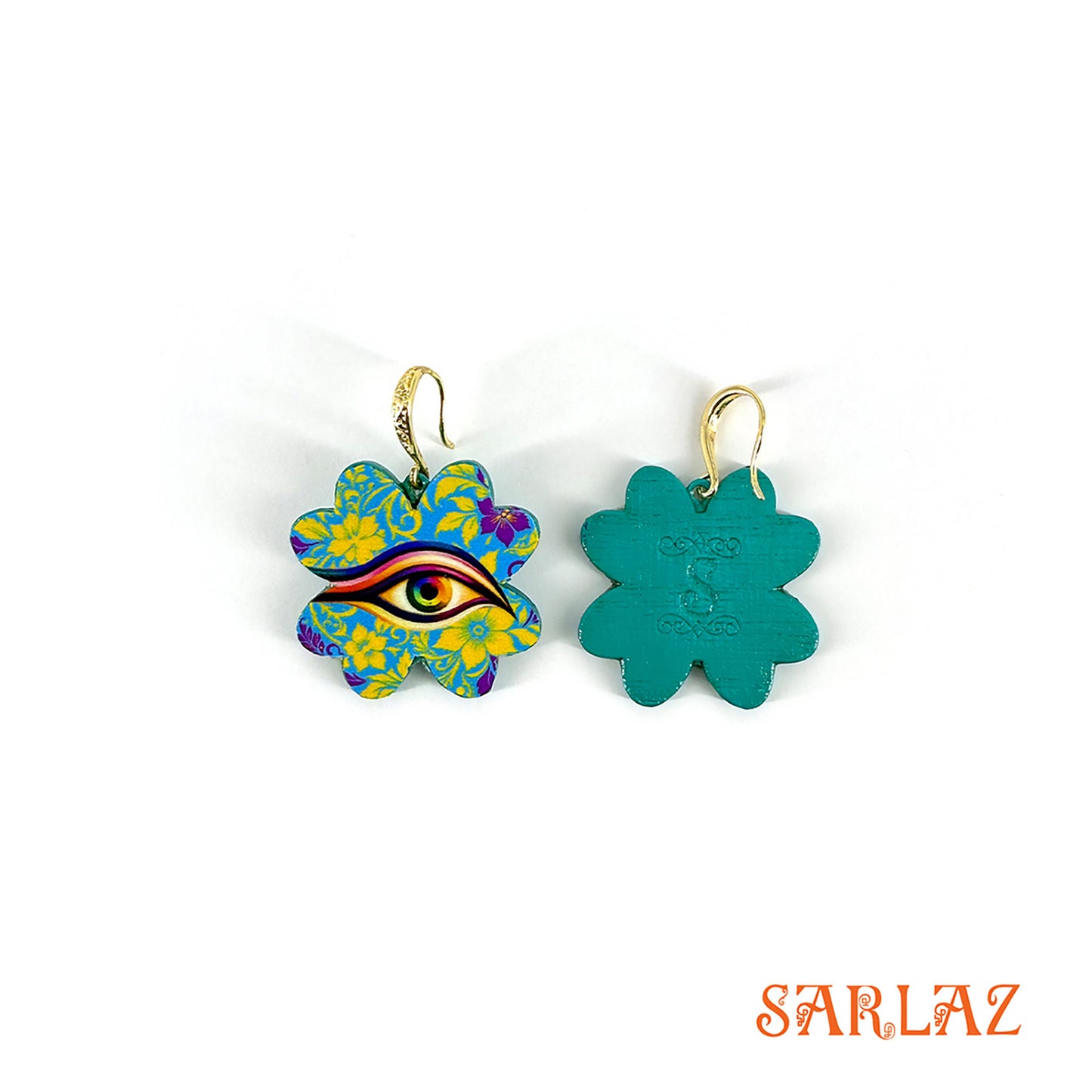 Sunpetal Sentinel — Wood Earrings