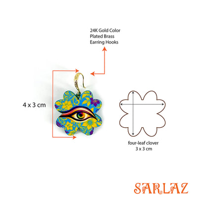 Sunpetal Sentinel — Wood Earrings