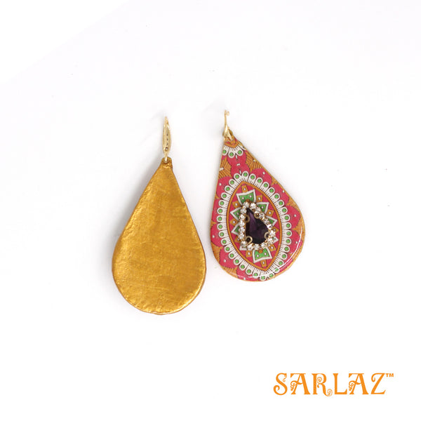 Teardrop Aztec earrings — Pattern theme jewellery