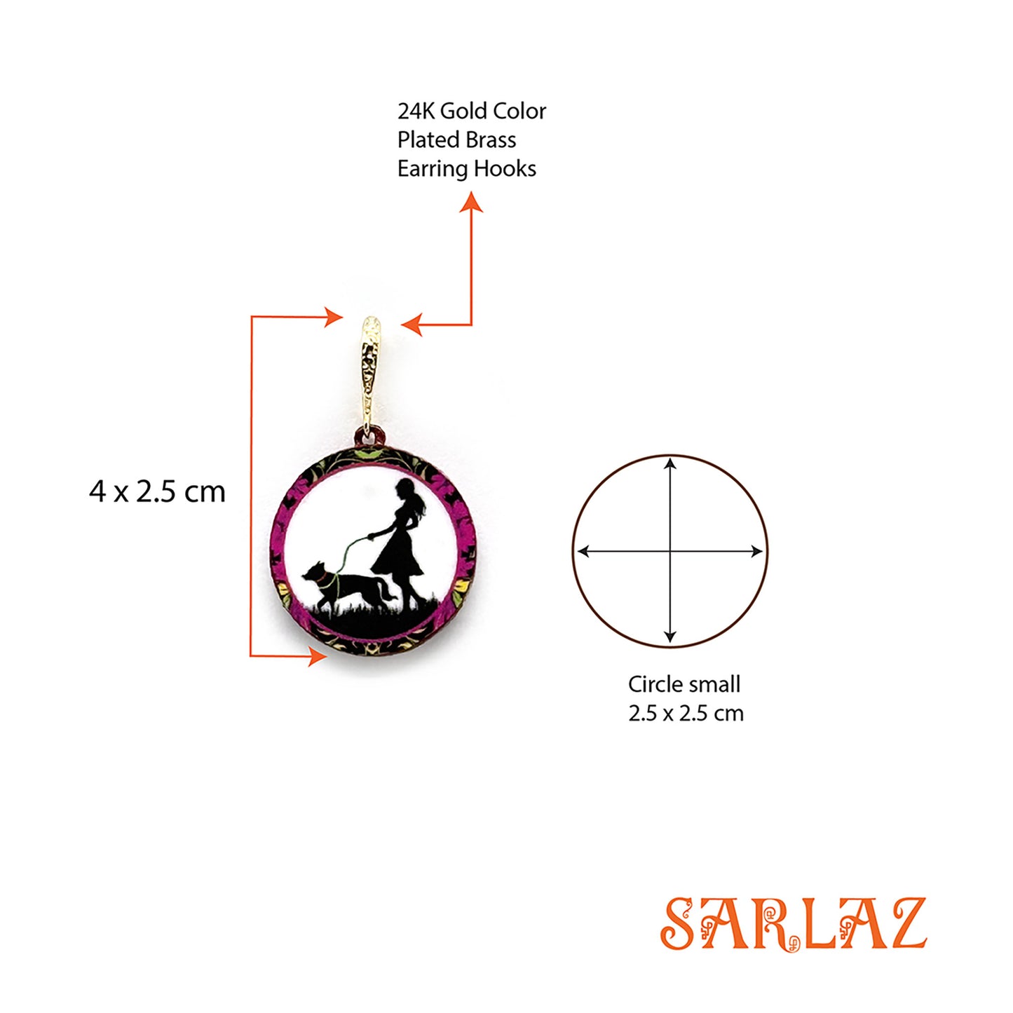 Trail of Love — Wood Earrings