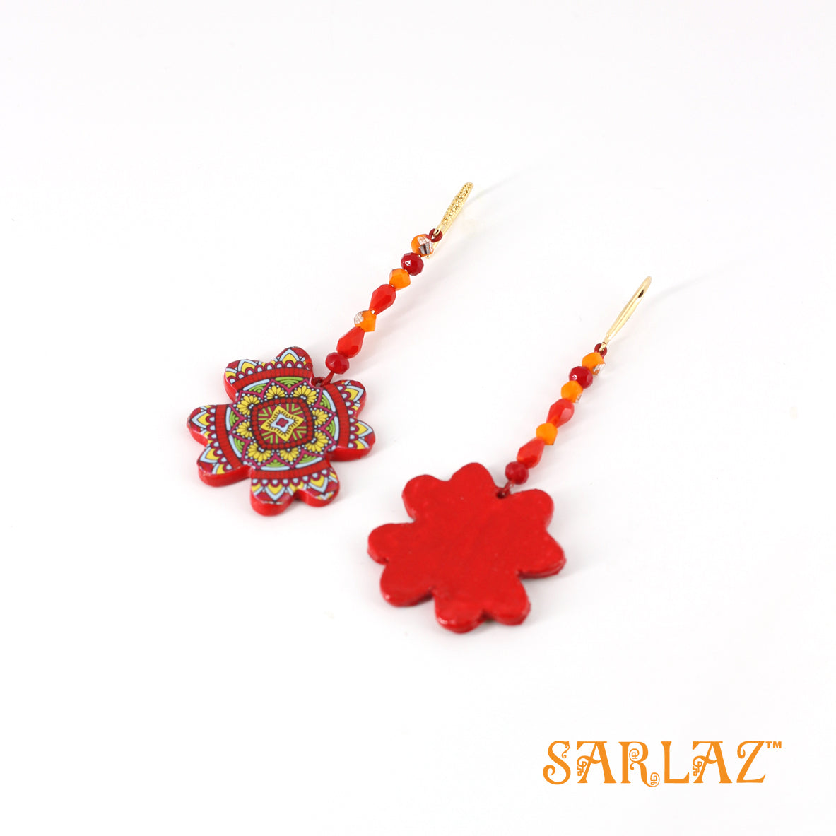 Vermilion Blush Red floral design — Pattern theme jewellery