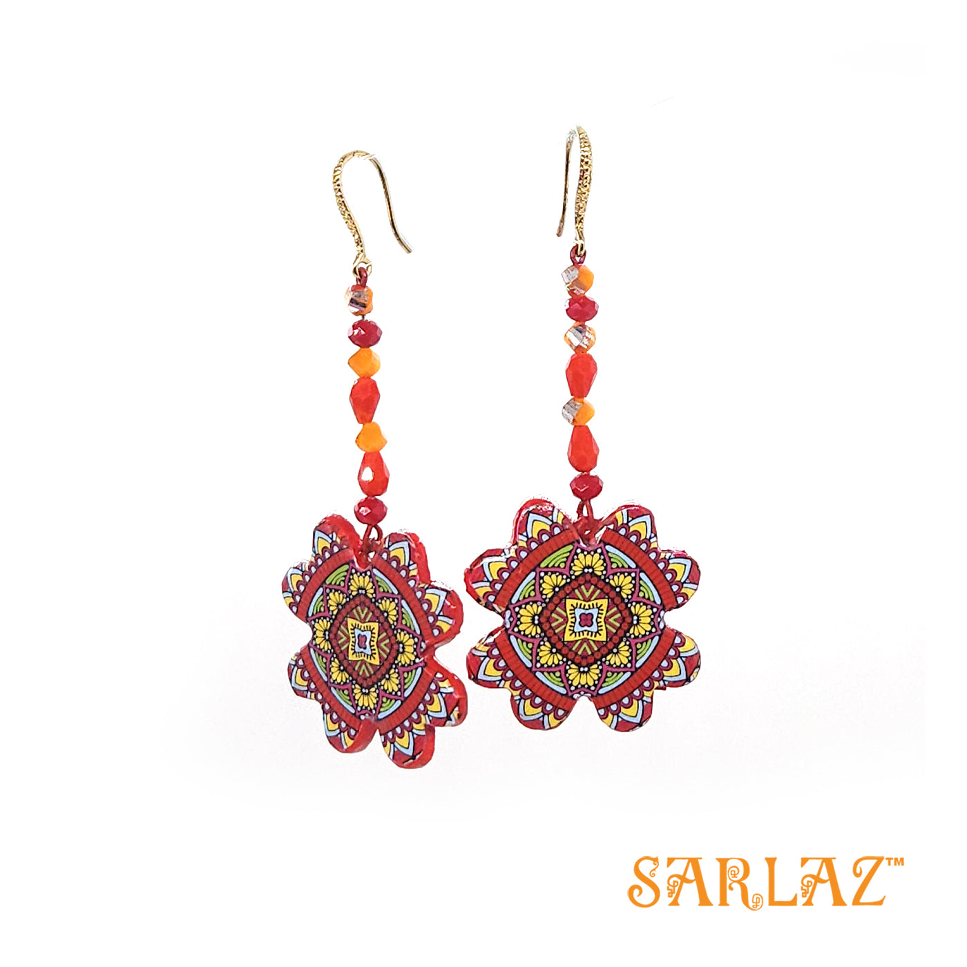 Vermilion Blush Red floral design — Pattern theme jewellery