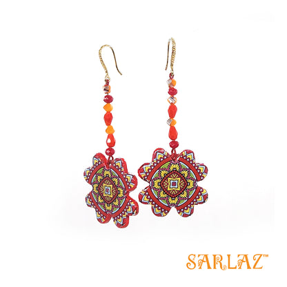 Vermilion Blush Red floral design — Pattern theme jewellery