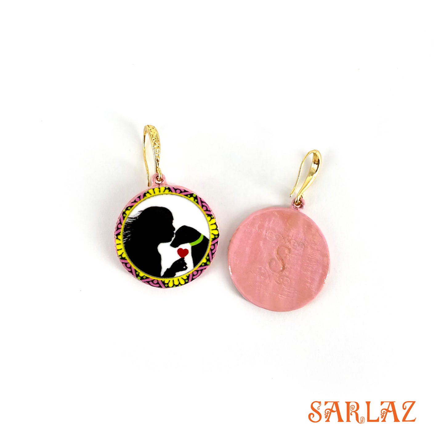 With All My Heart — Wood Earrings