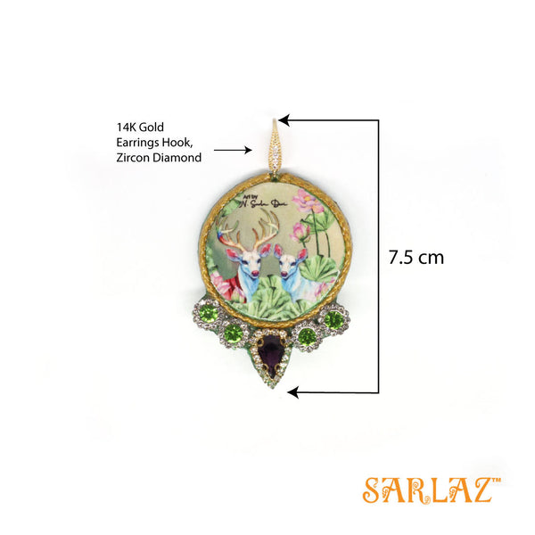 Harina Deer Circle shape earrings — Fearlessly Authentic art jewellery