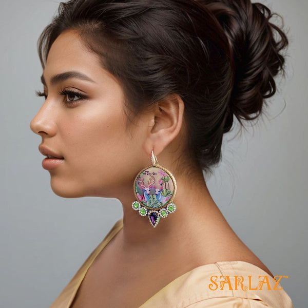 Harina Deer Circle shape earrings — Fearlessly Authentic art jewellery