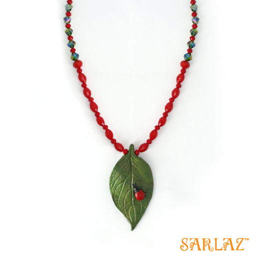 LadyBug Necklace —  Nature Statement Necklace