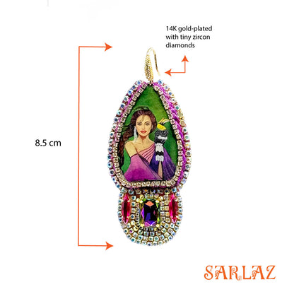 Leondra — Teardrop Regal Setting — Hornbill Art earrings