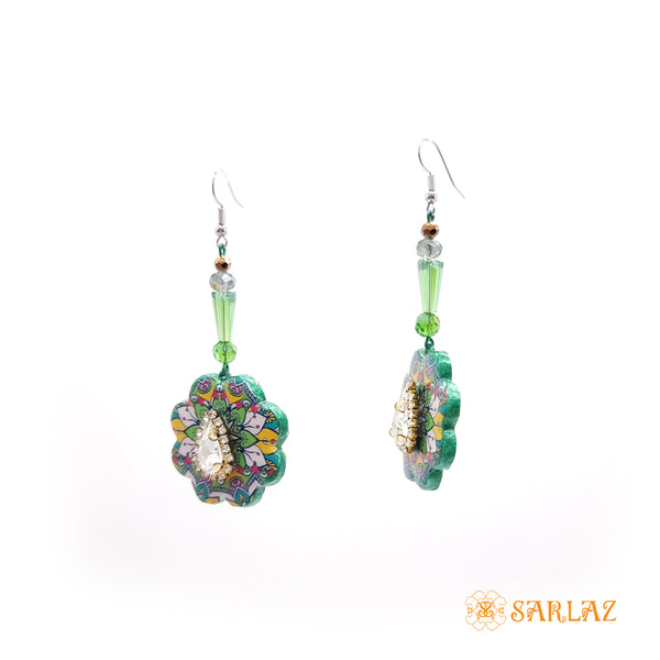 Calico inspired pattern earrings — Pattern theme jewellery