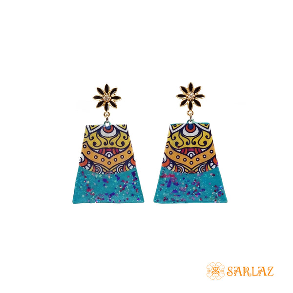 Fancy Colourful pattern design earrings — Pattern theme jewellery