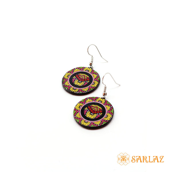 Floral colourful Sada earrings — Pattern theme jewellery