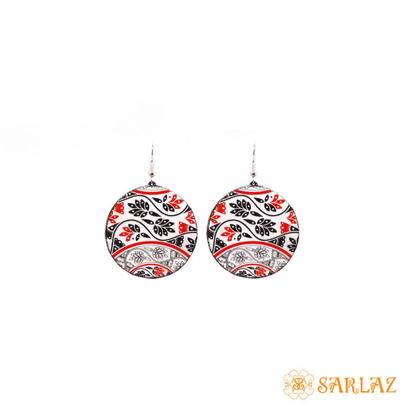 Leaf design pattern earrings — Pattern theme jewellery