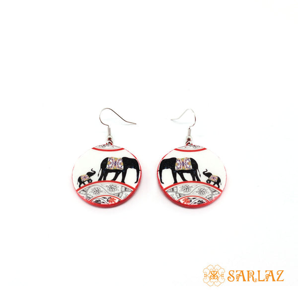 Matta Elephant earrings — Animal Theme Statement earrings — Heart to heart