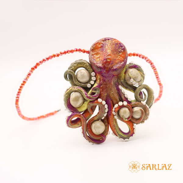 Octopus Necklace -  Nature Necklace - Nautical Statement Necklace