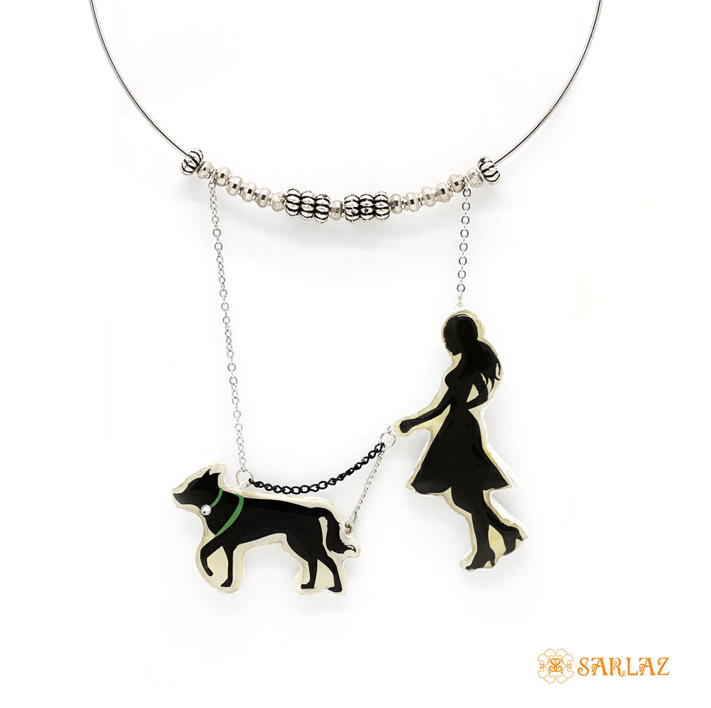 Hug Pendant Necklace Pet Dog Lover Women Necklace Silver Color Black  Fashion New | eBay