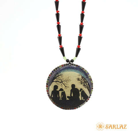 Dog art with quotes necklace. Bold dog themed necklace by SARLAZ