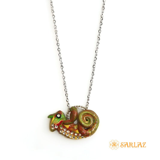 Chameleon Necklace —  Nature Statement Necklace