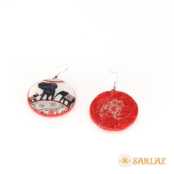 Cute elephant family earrings — Animal Theme Statement earrings — Heart to heart