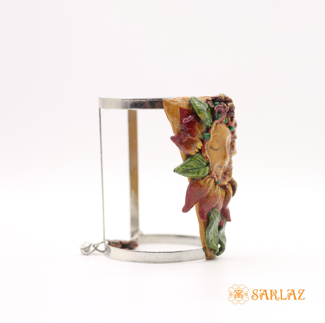 Flower Face statement cuff - Nature Statement cuff