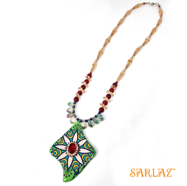Fusion Medallion Pattern Necklace for Ethnic Wear — Pattern theme jewellery