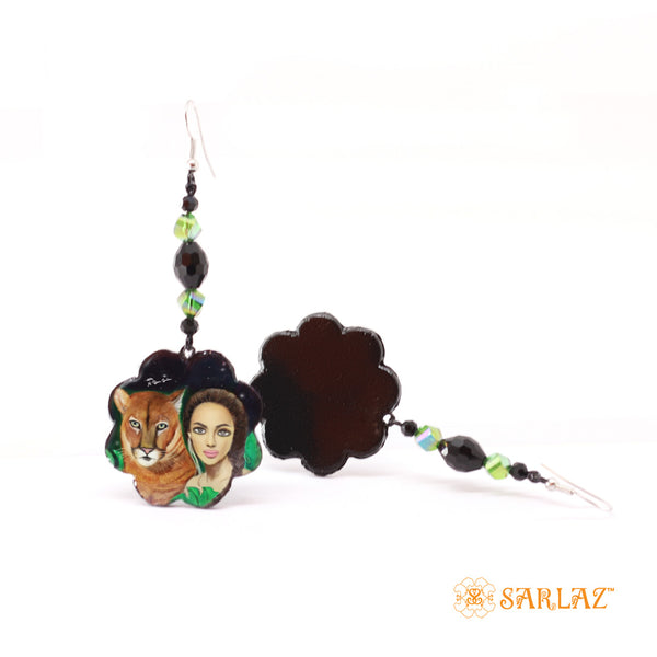 Maya and Cougar earrings — Fearlessly Authentic art jewellery