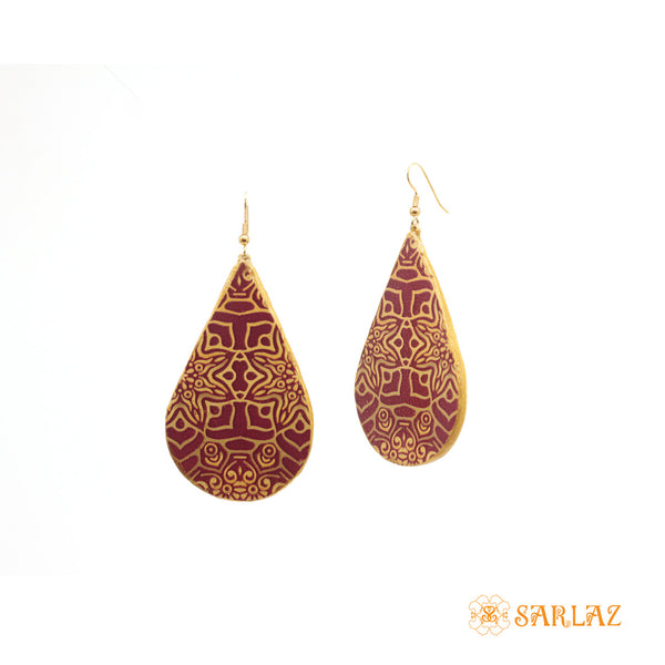 Tiki inspired design earrings — Pattern theme jewellery